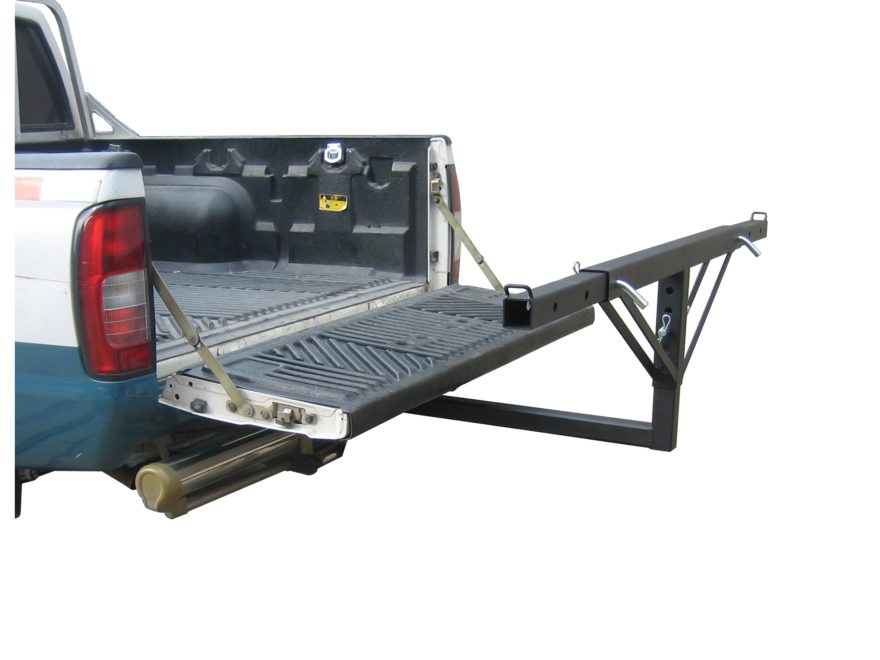 Truck bed extender canoe